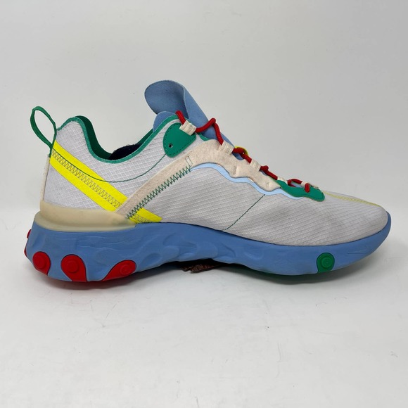 Nike React Element 55 SE Sneakers Mens 11 1/2 Blue White 2943 L.7.2 main image 6